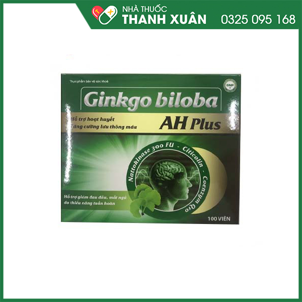Ginkgo biloba AH Plus hỗ trợ tăng cường lưu thông máu